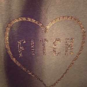 Grey heart Abercrombie and Fitch Sweatshirt